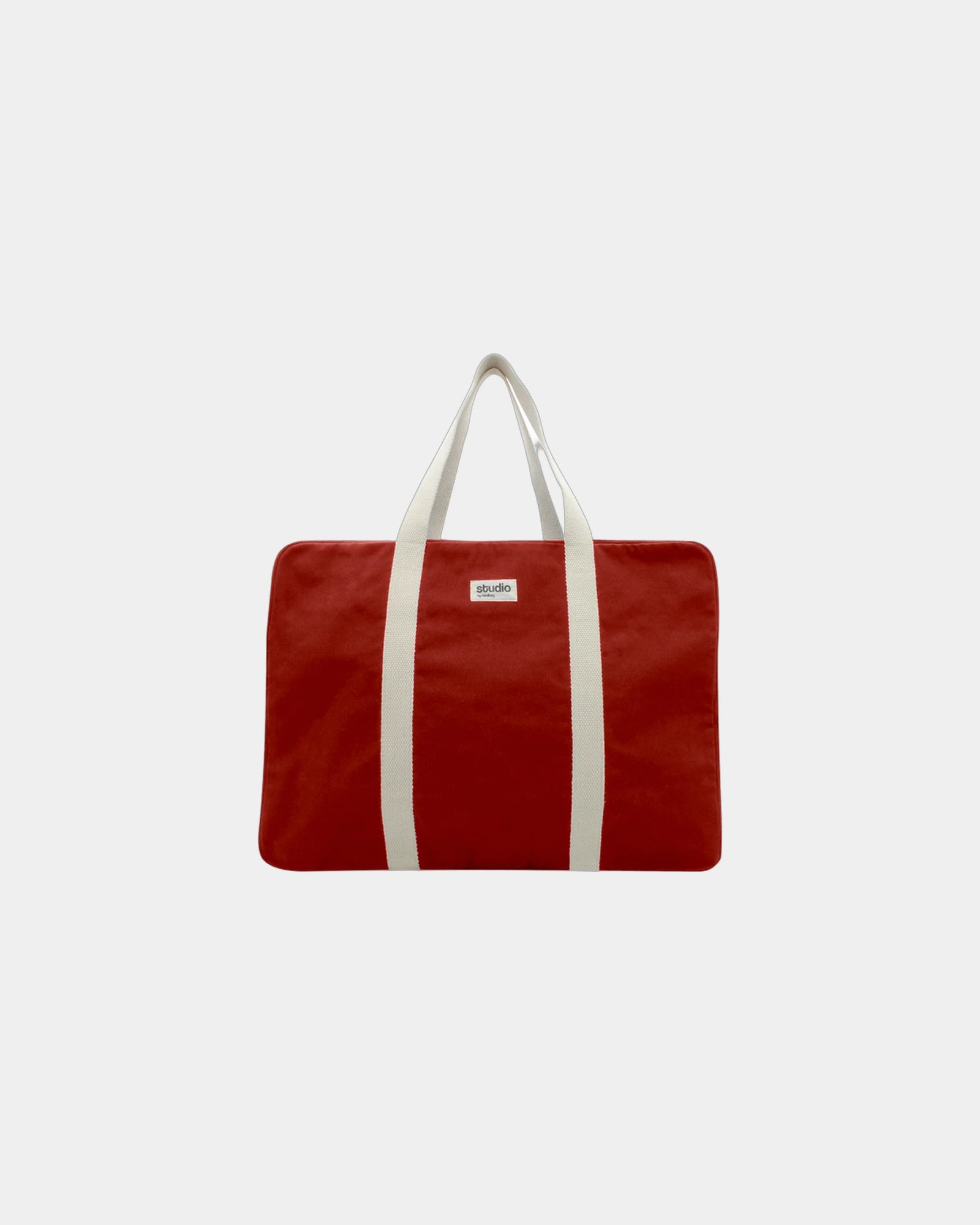 Custom organic cotton travel bag Hindbag Gabriel - Brick Red