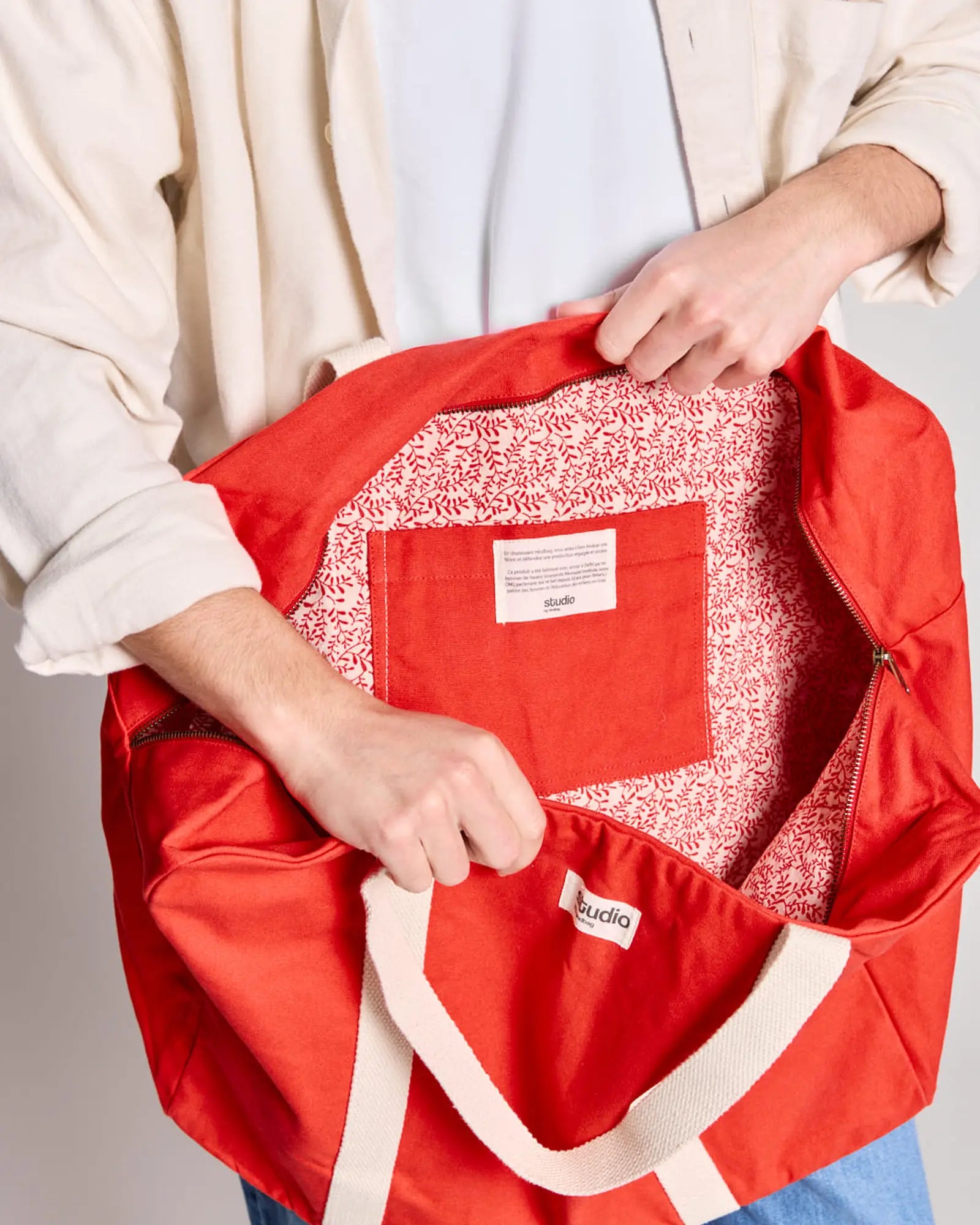 Custom organic cotton travel bag Hindbag Gabriel - 19