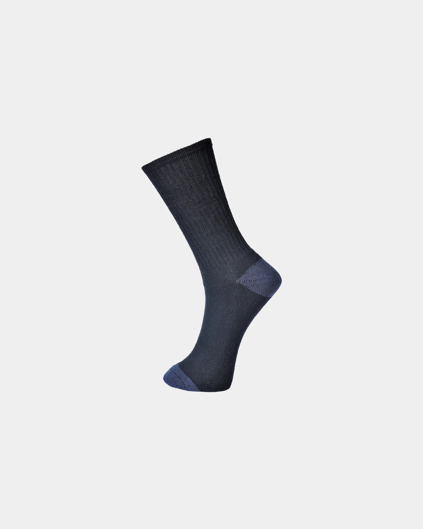 Promotional comfortable cotton socks - Black-Sky Blue