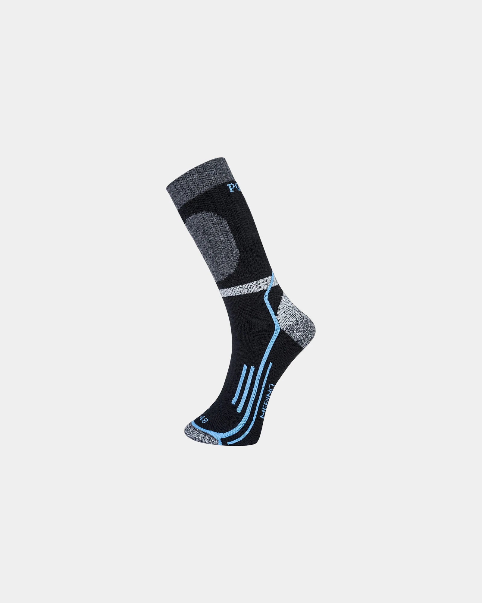 Promotional Merino winter socks - Black-Sky Blue
