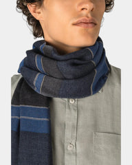 Custom reversible woven scarf with contrast stripes - 2