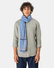 Custom striped cotton woven scarf for unisex wear - 1