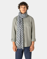 Custom cotton woven scarf with sunburst pattern - 1