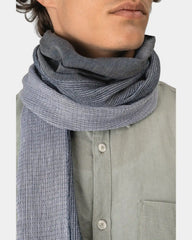 Custom cotton twill scarf unisex woven fringe - 2