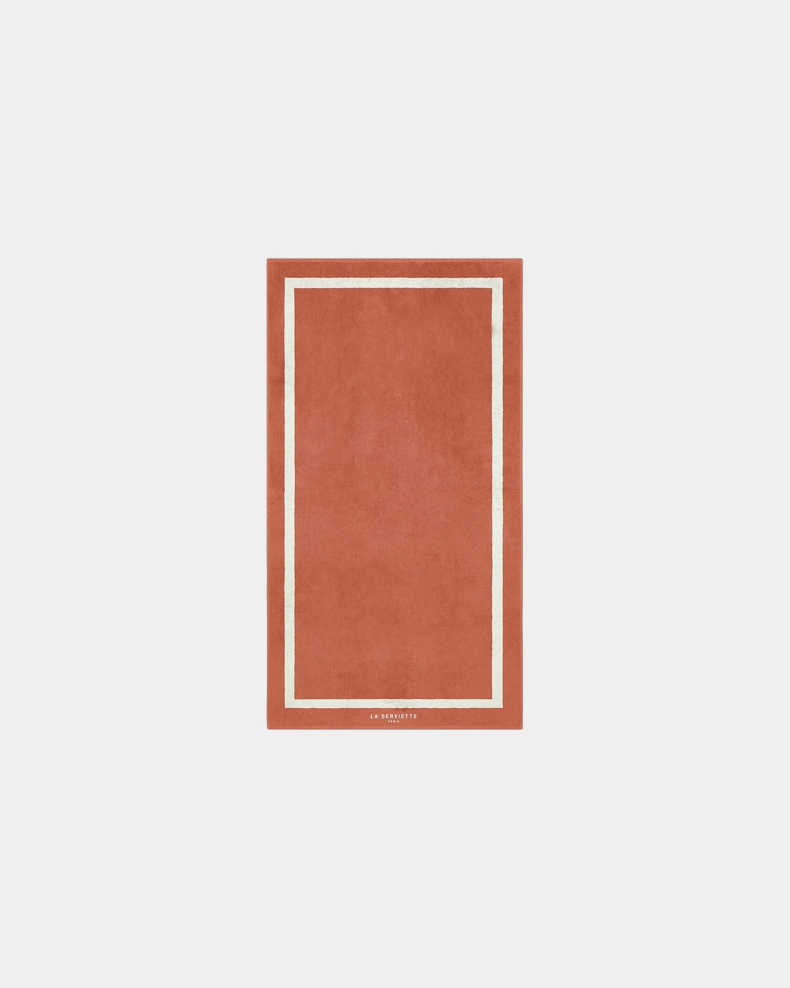 Custom eco-friendly beach towel LA SERVIETTE PARIS 90x170 - Rust