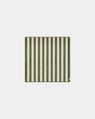Custom eco-friendly beach towel LA SERVIETTE PARIS - Olive Green / Cream