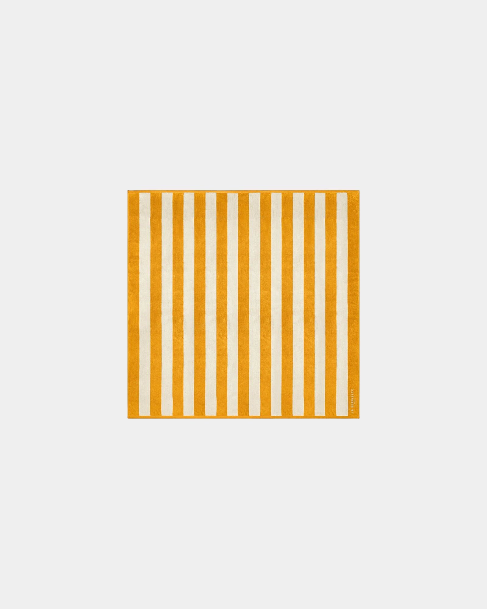 Custom eco-friendly beach towel LA SERVIETTE PARIS - Gold Yellow / Cream