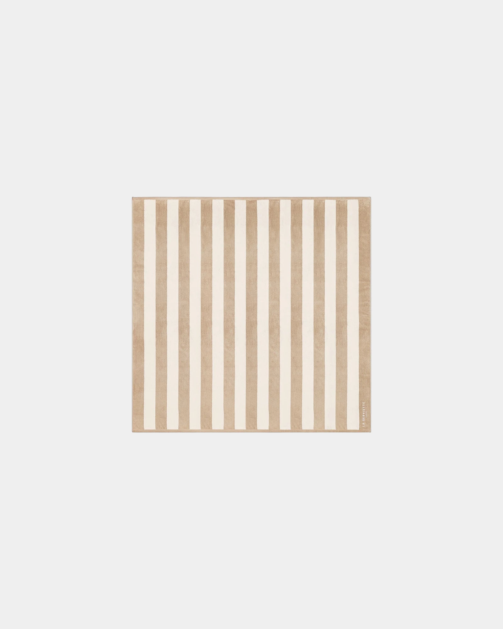 Custom eco-friendly beach towel LA SERVIETTE PARIS - Sand / Cream