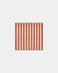 Custom eco-friendly beach towel LA SERVIETTE PARIS - Rust / Cream