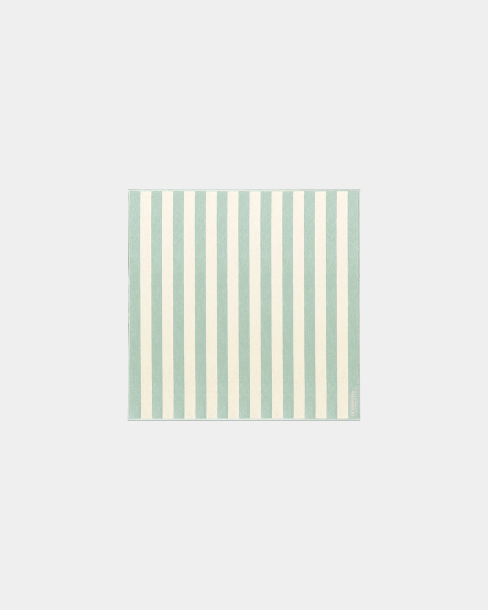 Custom eco-friendly beach towel LA SERVIETTE PARIS - Sea Green / Cream