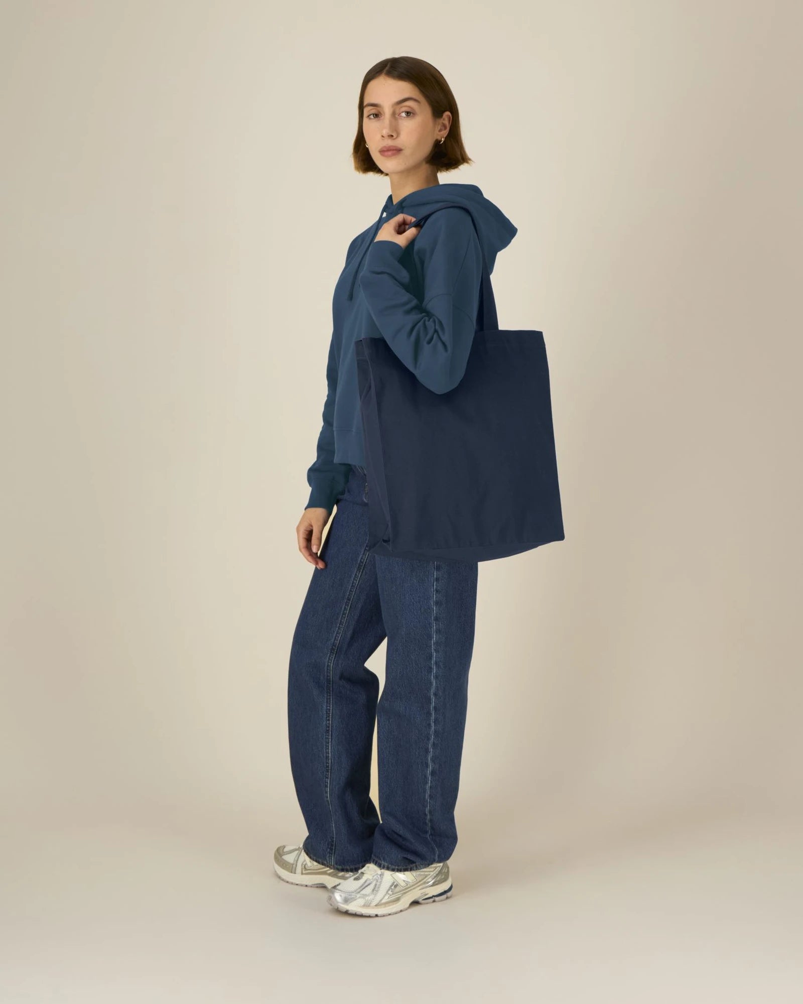 Custom promotional recycled cotton tote bag Stanley/Stella Mid - French Navy