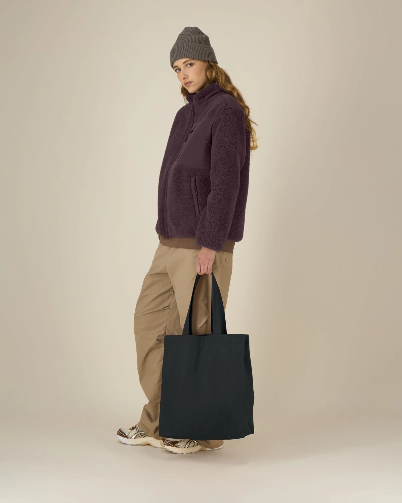 Custom promotional recycled cotton tote bag Stanley/Stella Mid - Black