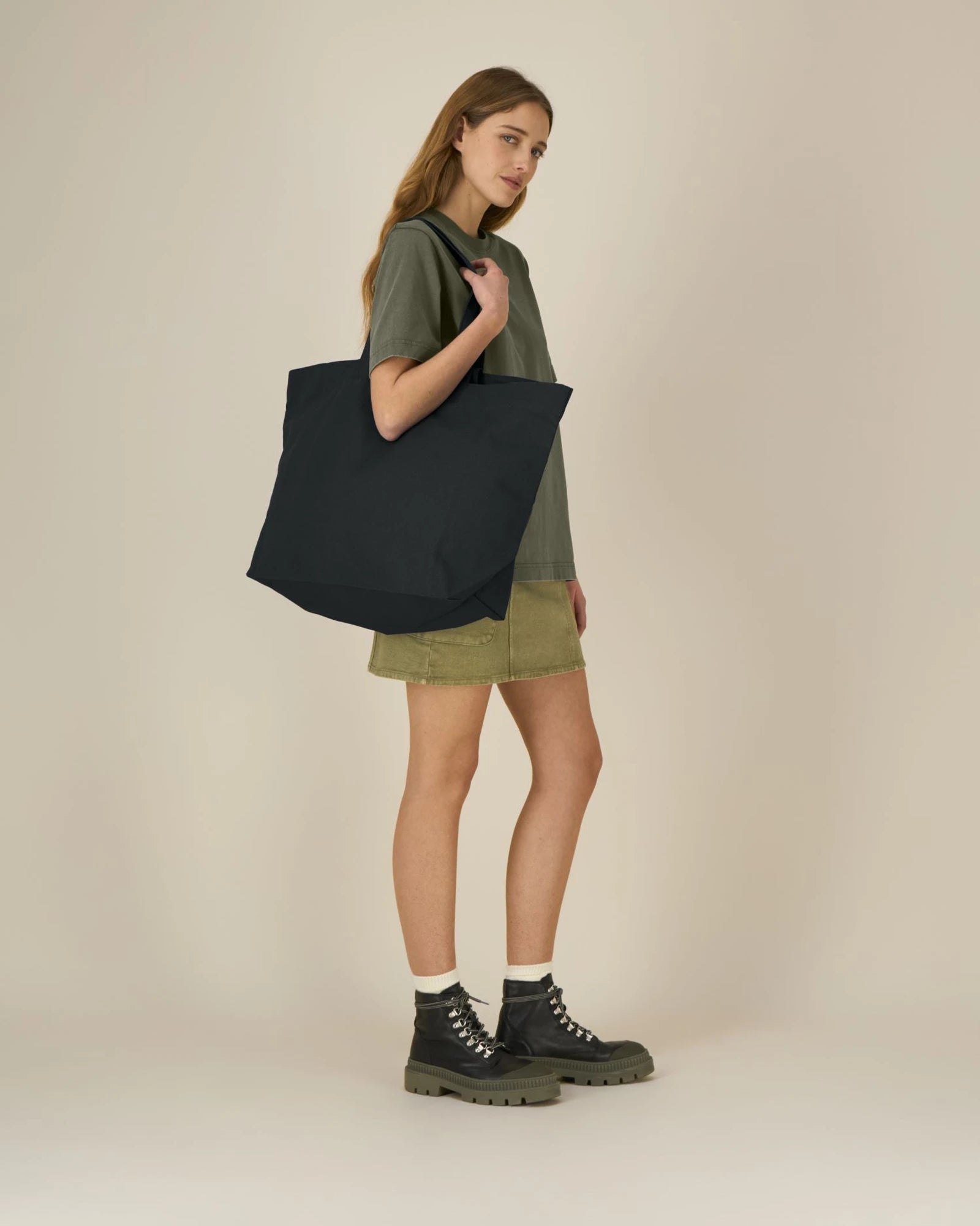 Custom recycled cotton shopping bag Stanley/Stella 2.0 - Black