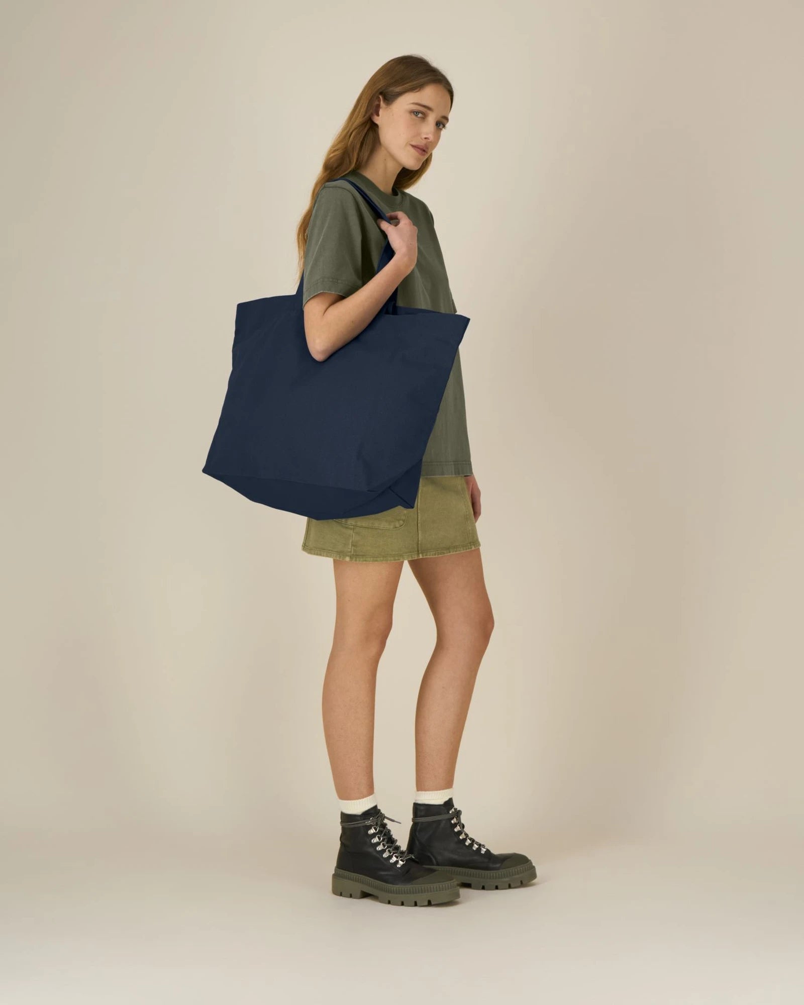 Custom recycled cotton shopping bag Stanley/Stella 2.0 - French Navy