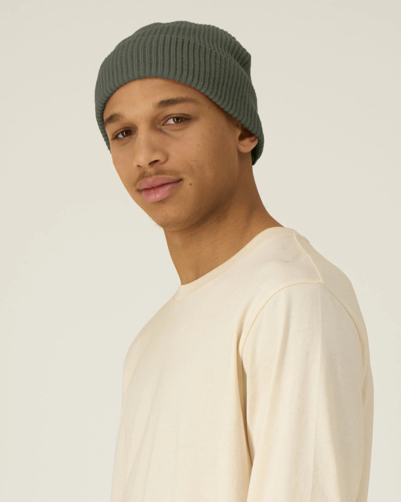 Custom organic cotton beanie Stanley/Stella Fisherman - Khaki