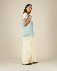 Custom organic cotton tote bag Stanley/Stella Light - Caribbean Blue