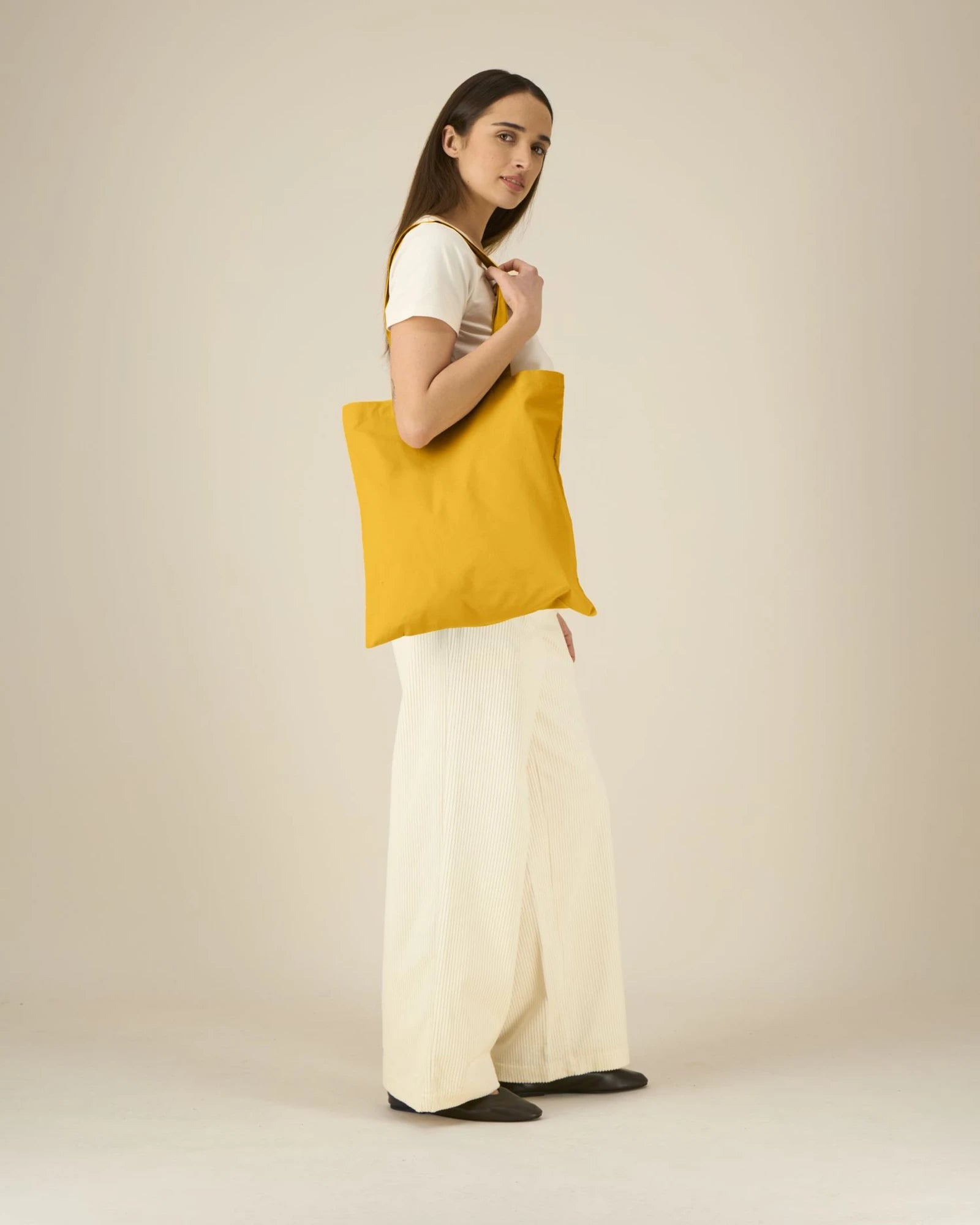 Custom organic cotton tote bag Stanley/Stella Light - Spectra Yellow