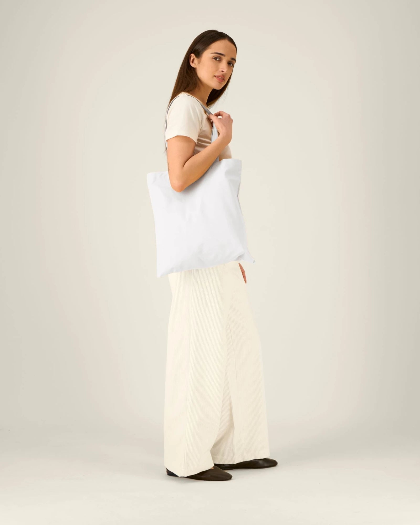 Custom organic cotton tote bag Stanley/Stella Light - White