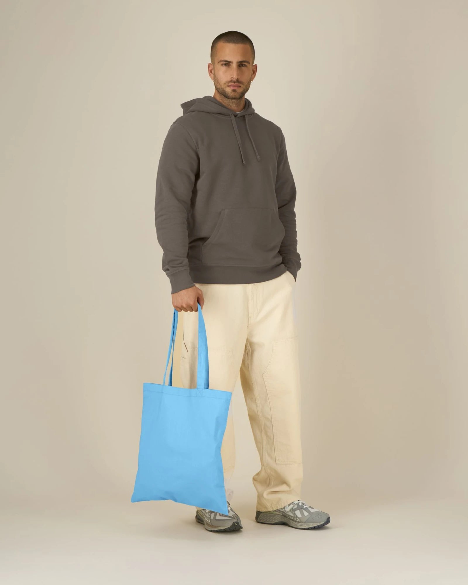 Custom organic cotton tote bag Stanley/Stella Light - Aqua Blue