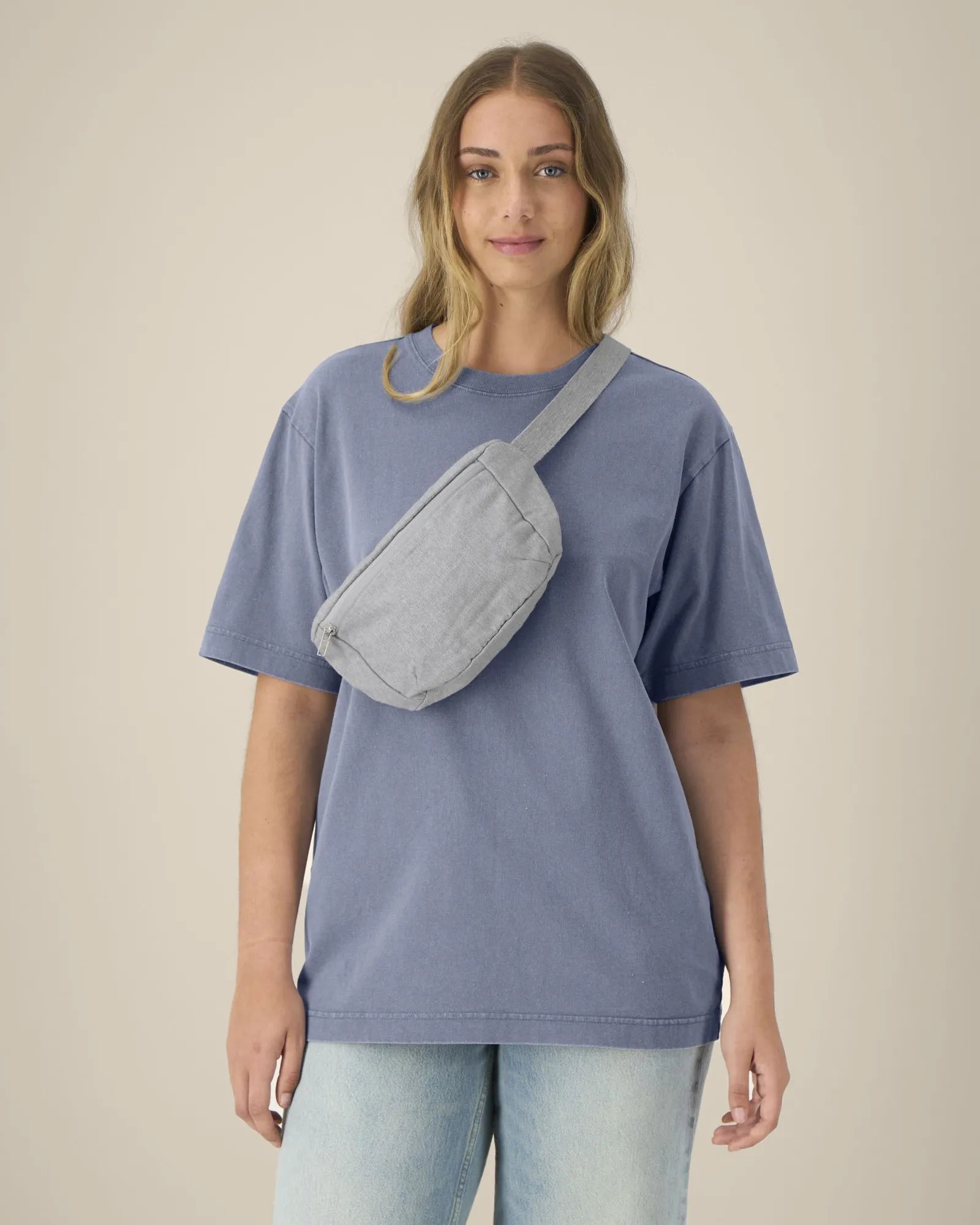 Custom recycled canvas hip bag Stanley/Stella - Heather Grey