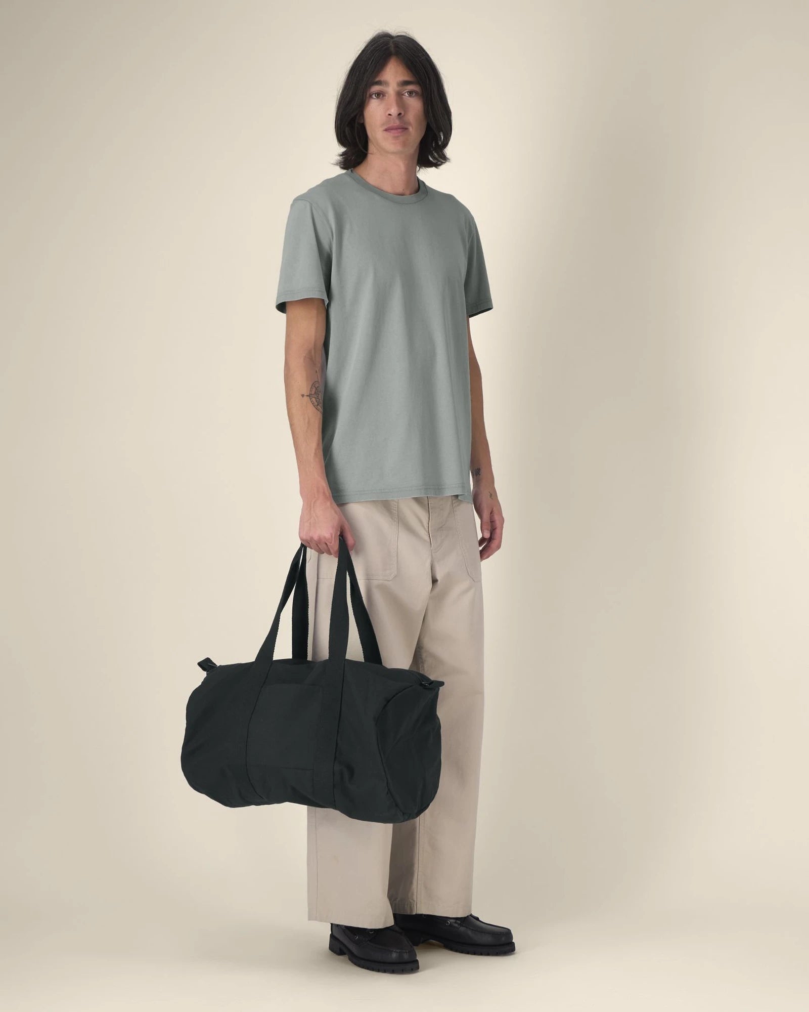 Custom recycled canvas duffle bag Stanley/Stella - Black