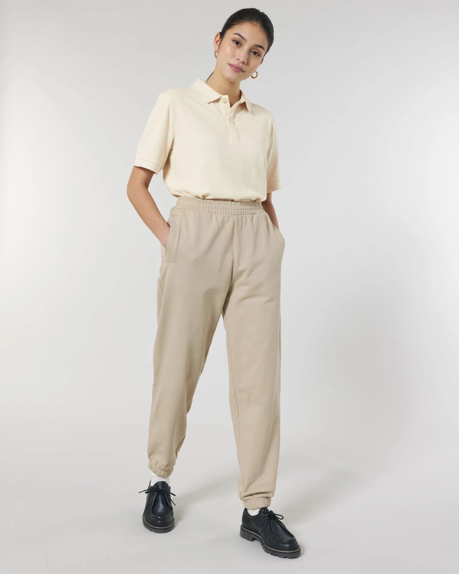Custom organic cotton jogging pants Stanley/Stella Jammer - Desert Dust