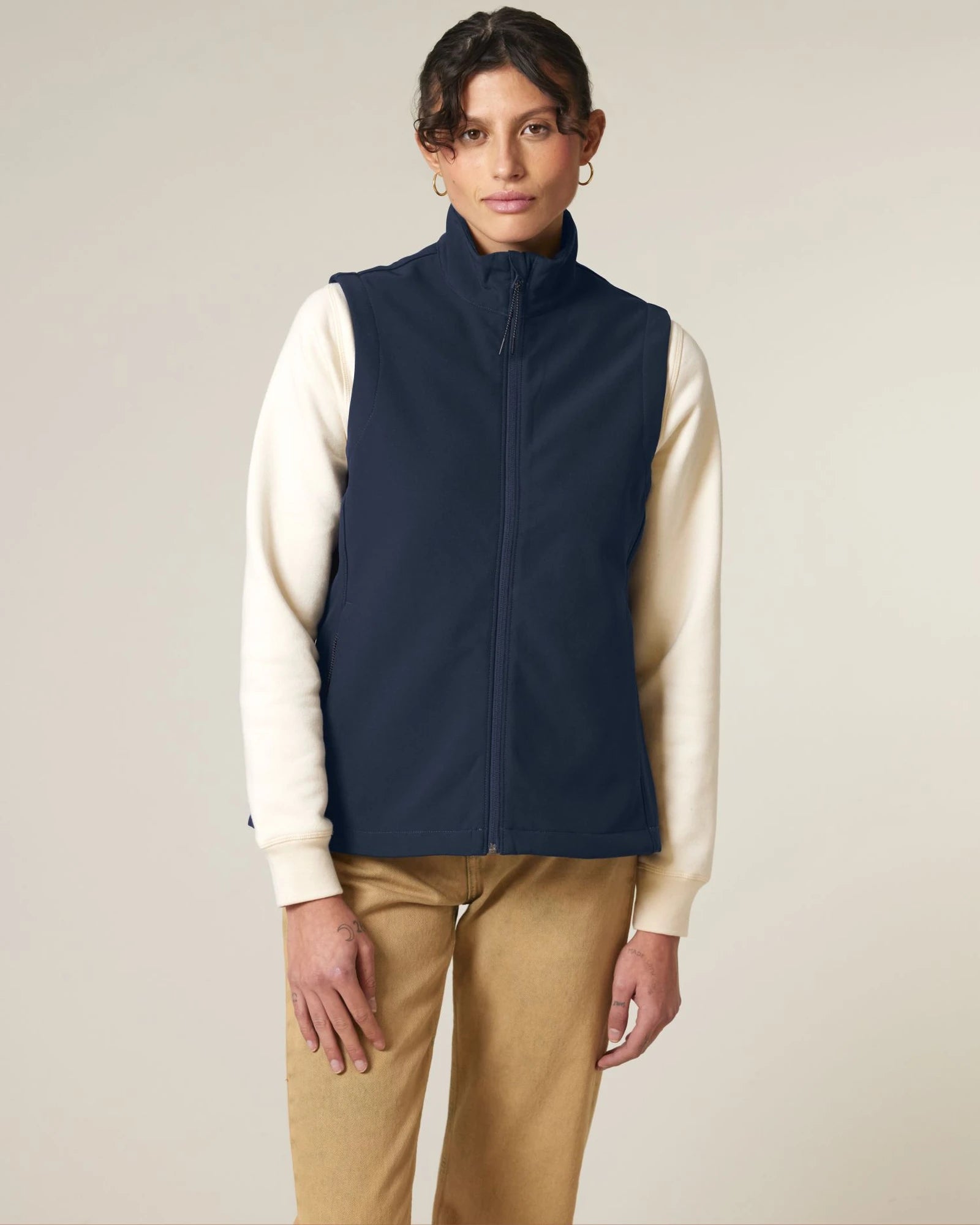 Custom recycled softshell vest Stanley/Stella Trail Blazer - French Navy