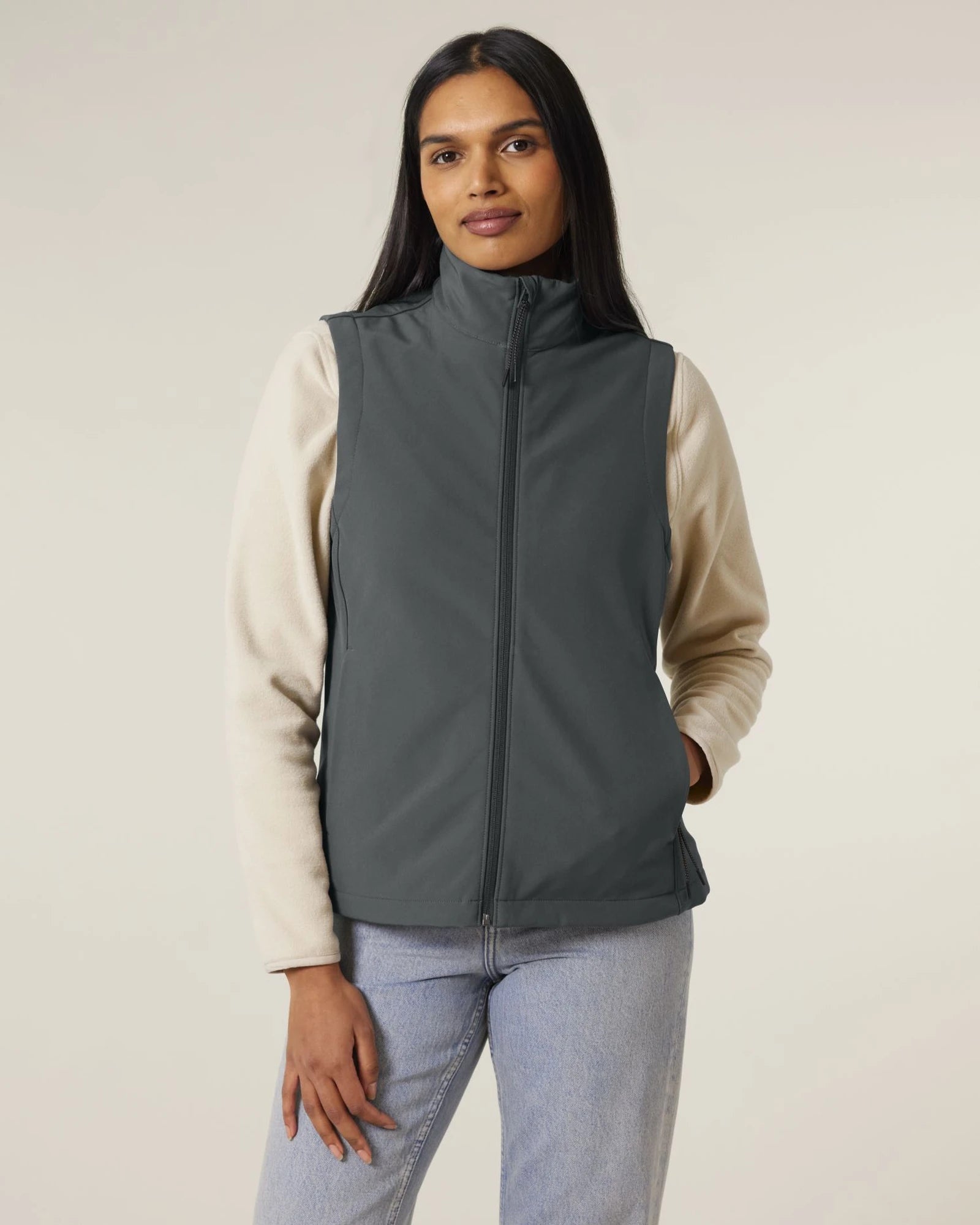 Custom recycled softshell vest Stanley/Stella Trail Blazer - Anthracite