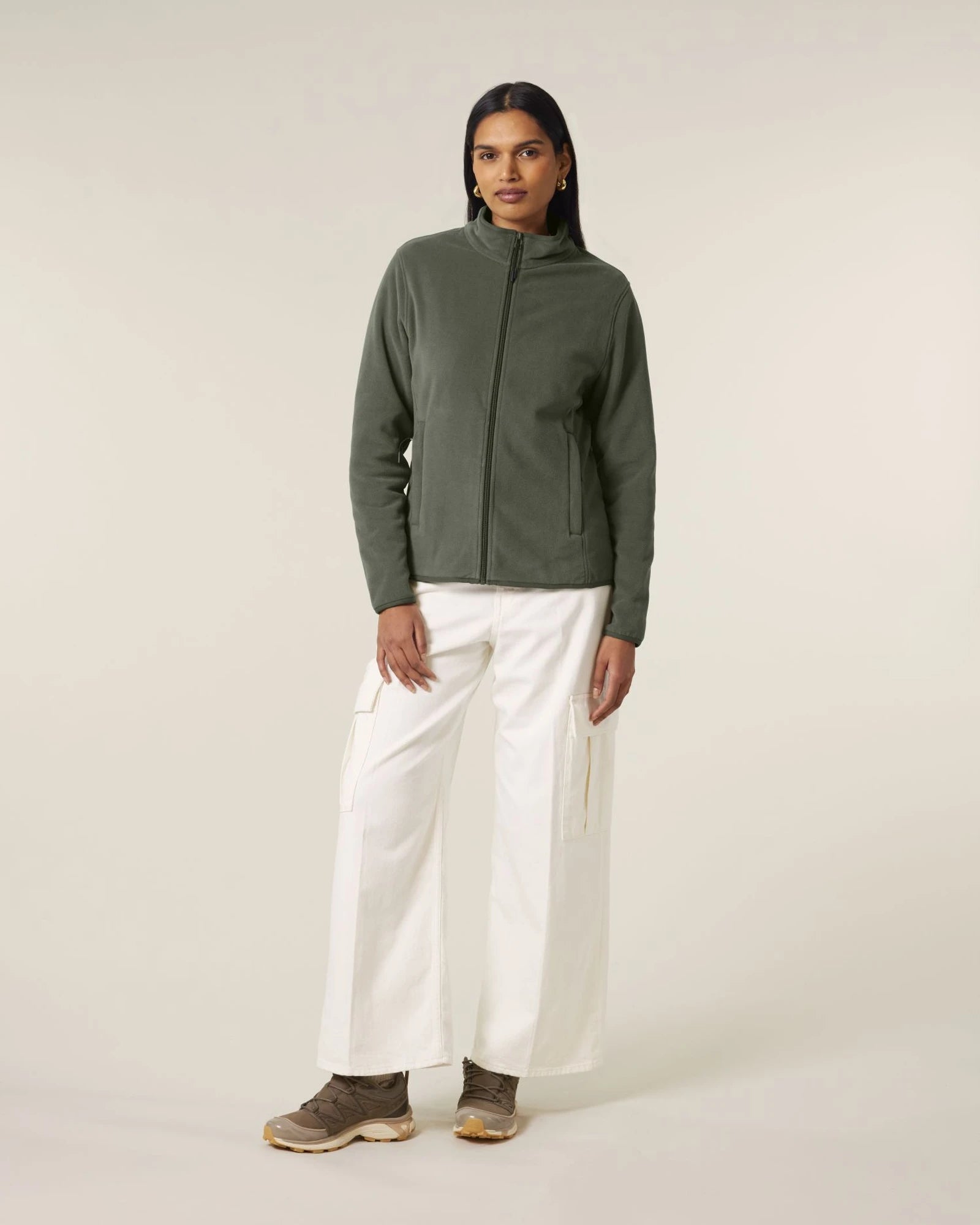 Custom recycled fleece jacket Stanley/Stella Guider - Khaki