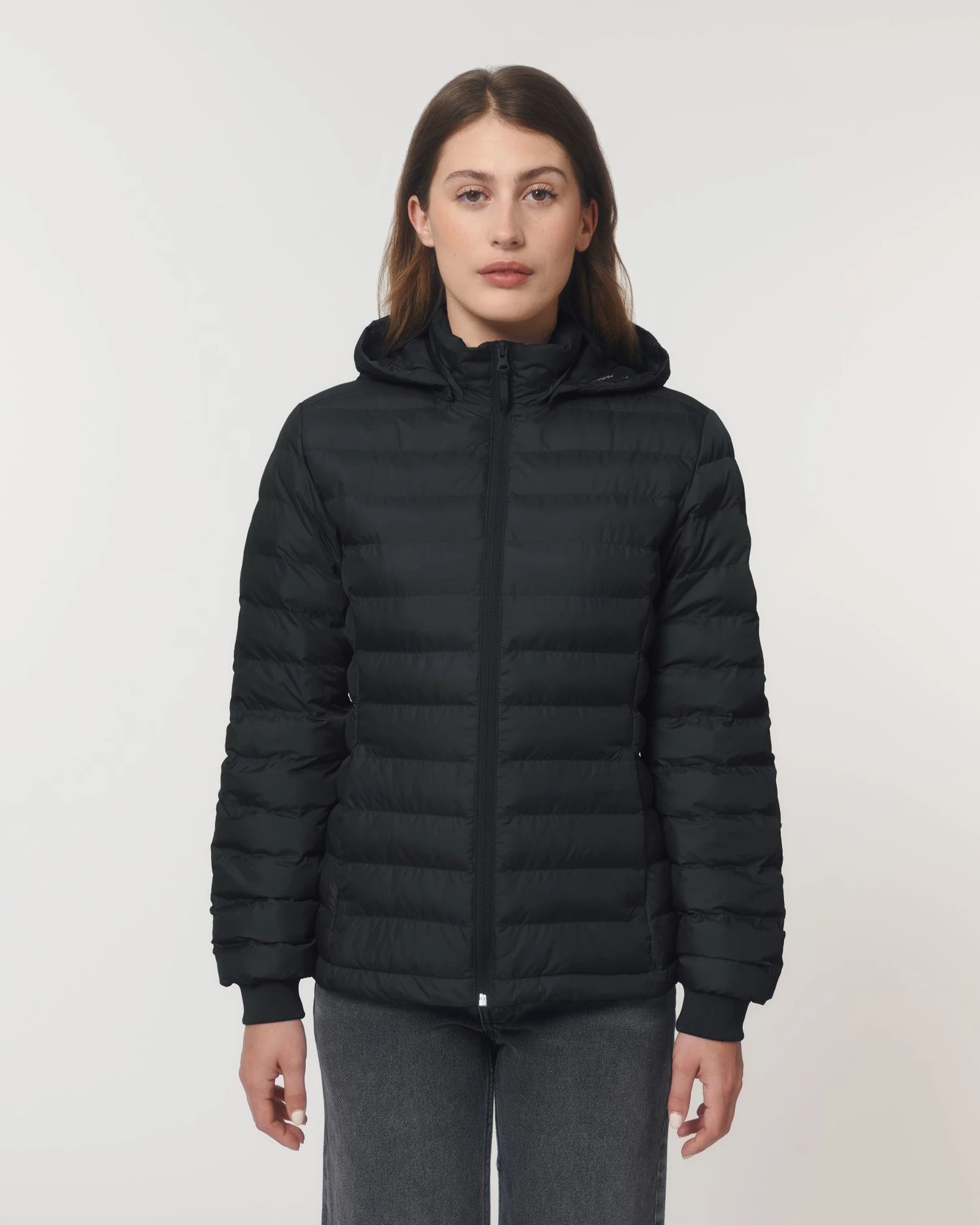 Custom promotional recycled polyester women's quilted jacket - 1