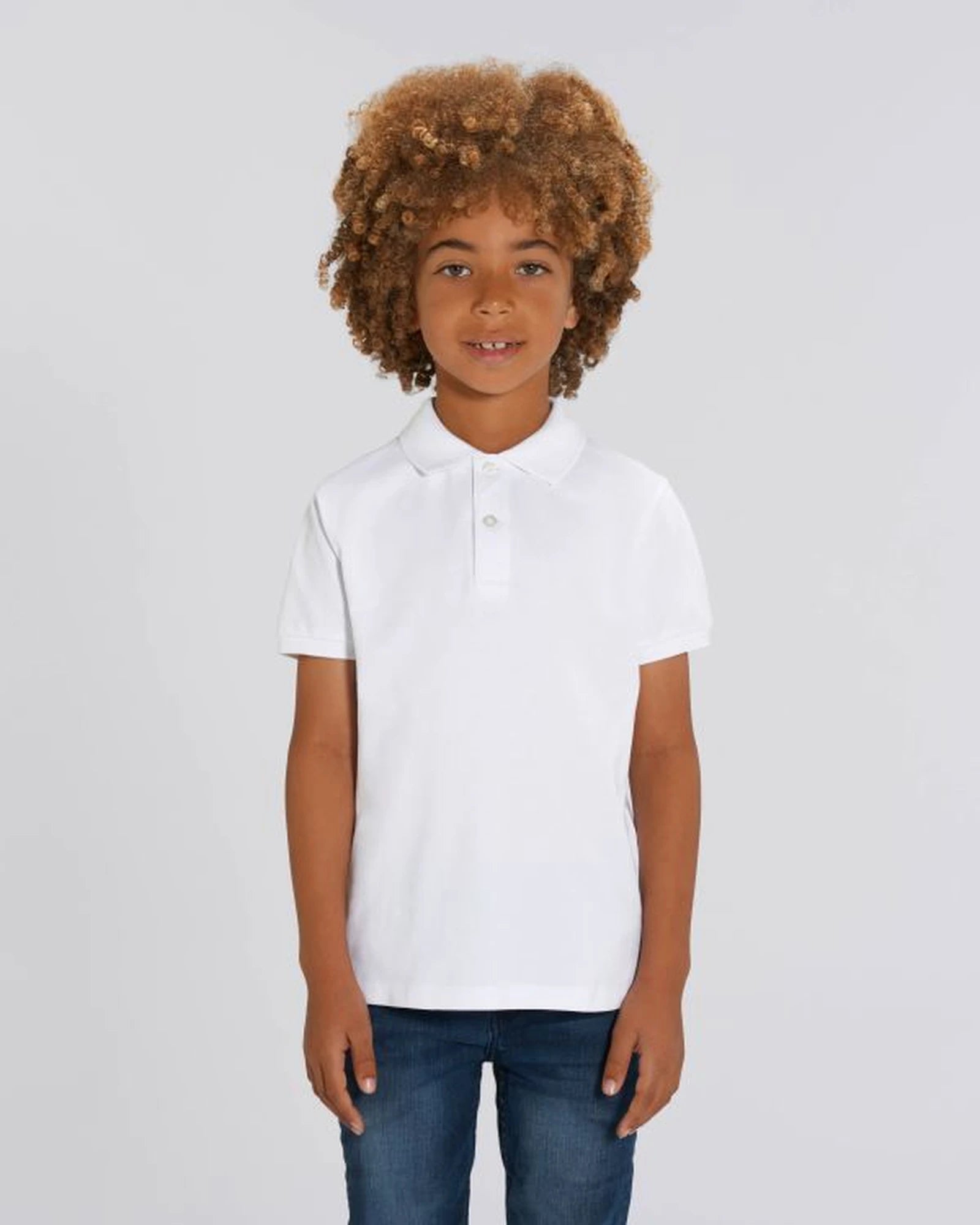 Custom organic cotton polo Stanley/Stella Mini Sprinter - White