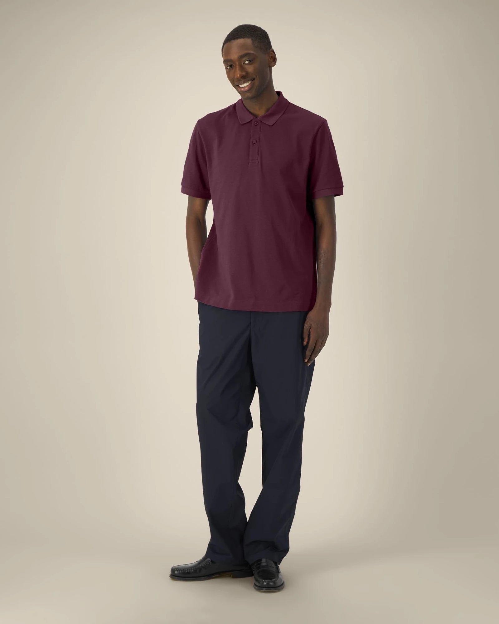 Custom organic cotton polo Stanley/Stella Prepster 2.0 - Deep Plum