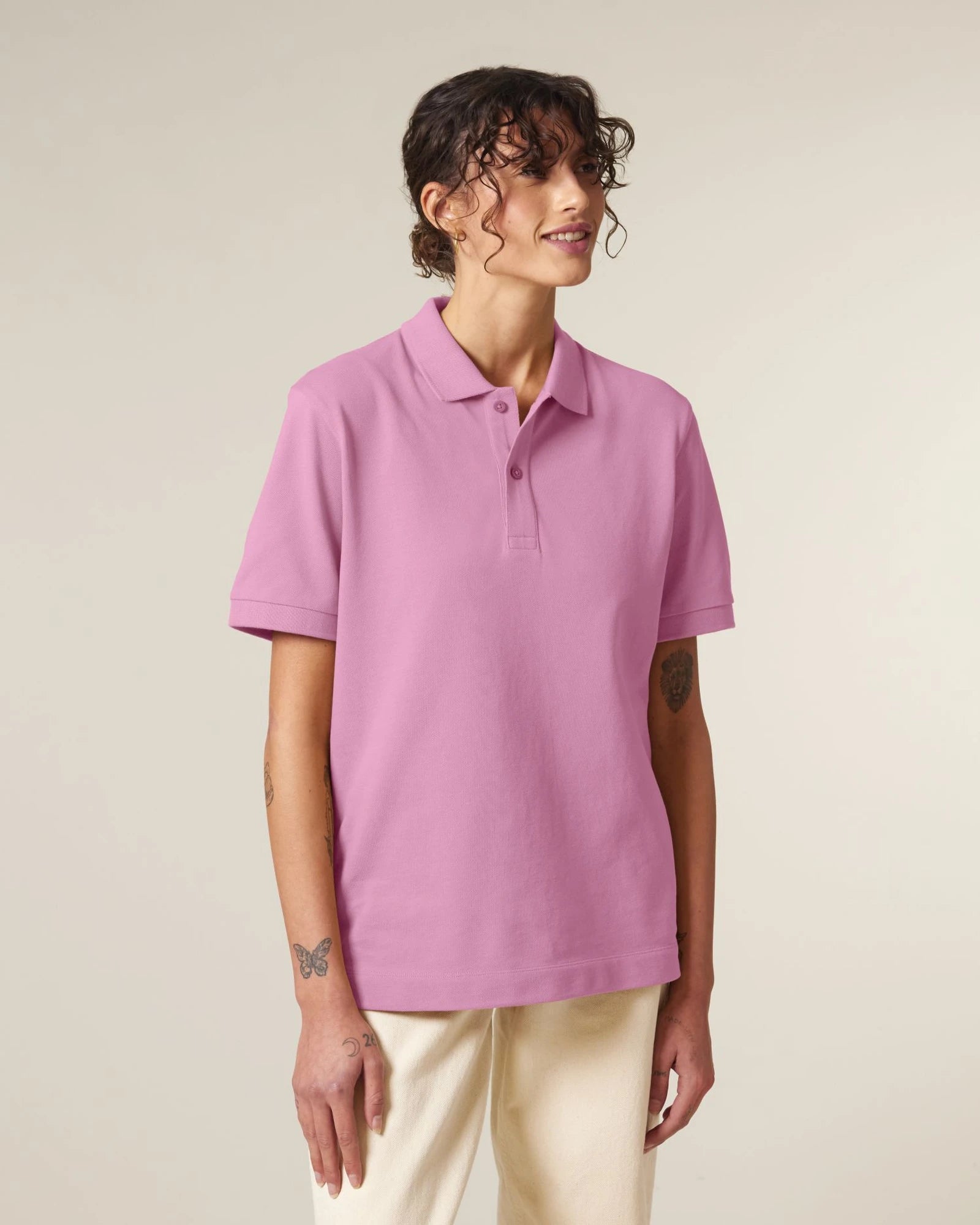 Custom organic cotton polo Stanley/Stella Prepster 2.0 - Bubble Pink