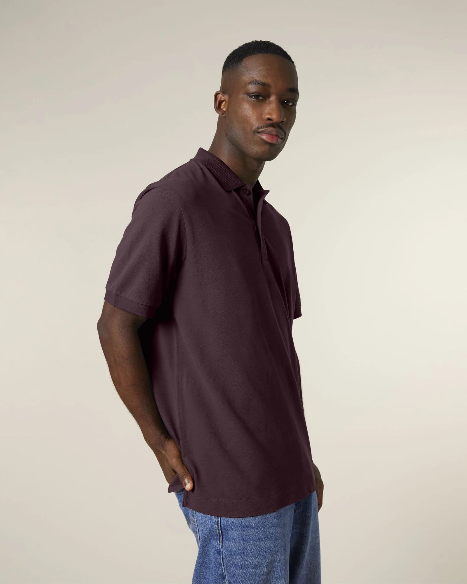 Custom organic cotton polo Stanley/Stella Prepster 2.0 - Red Brown