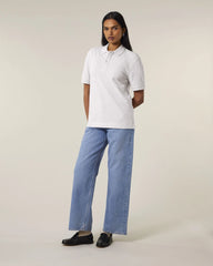 Custom organic cotton polo Stanley/Stella Prepster 2.0 - Cool Heather Grey