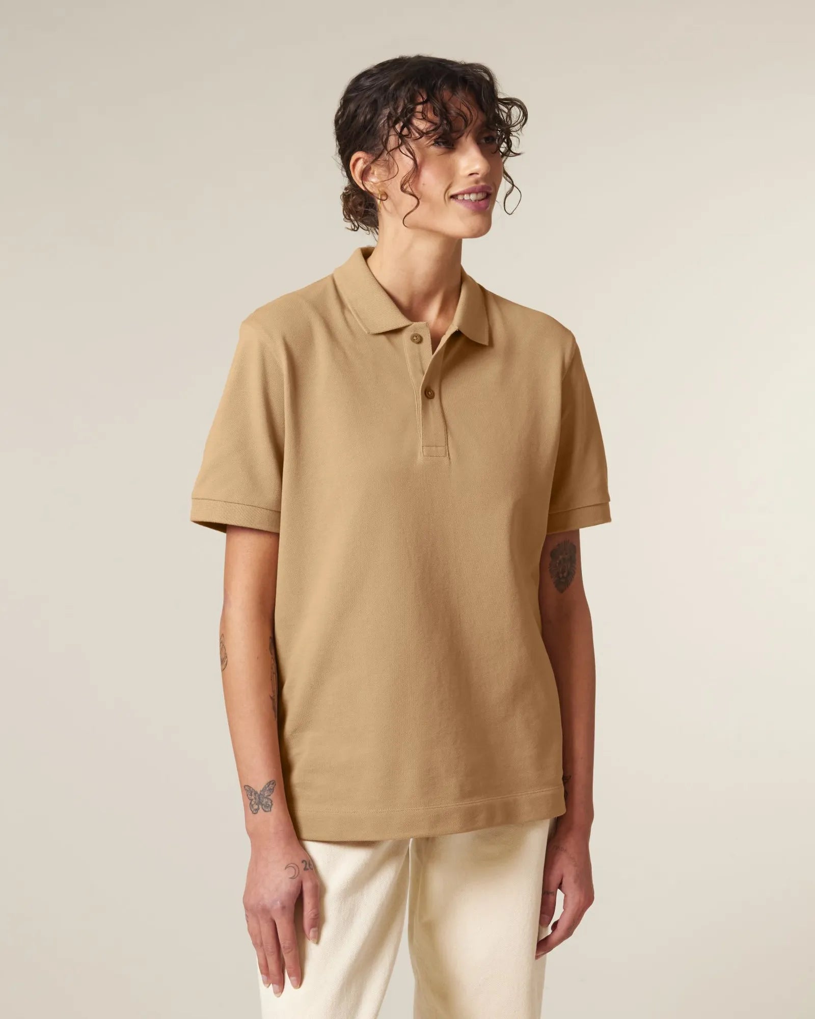 Custom organic cotton polo Stanley/Stella Prepster 2.0 - Latte