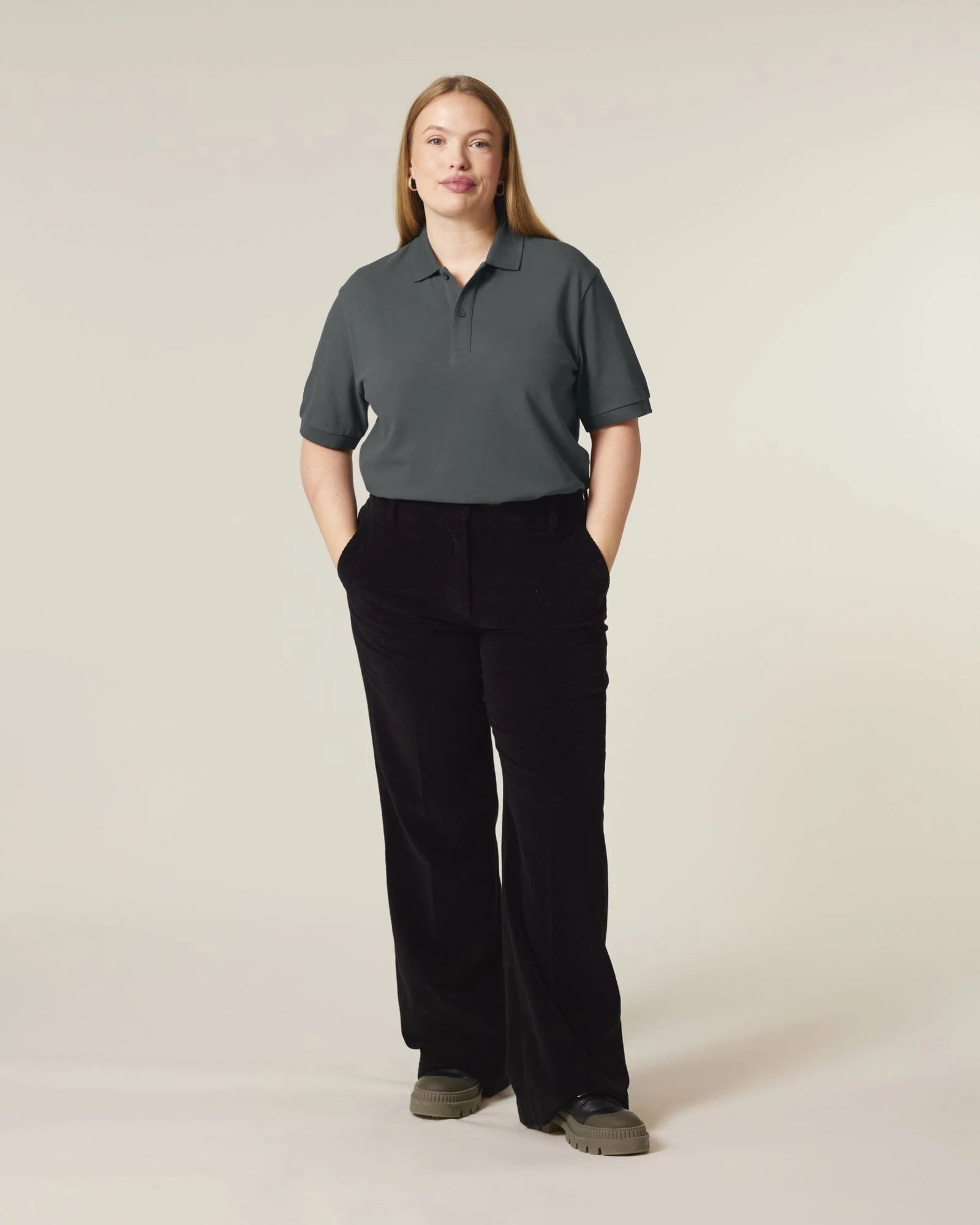 Custom organic cotton polo Stanley/Stella Prepster 2.0 - Anthracite