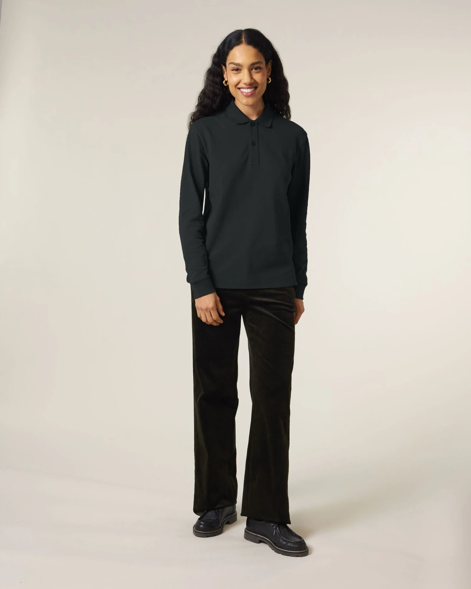 Custom organic cotton polo Stanley/Stella Prepster 2.0 - Black