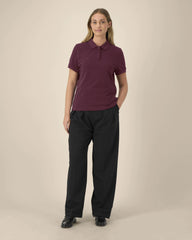 Custom organic cotton polo Stanley/Stella Stella Coaster - Deep Plum