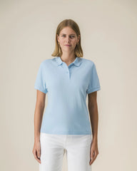 Custom organic cotton polo Stanley/Stella Stella Coaster - Sky Blue