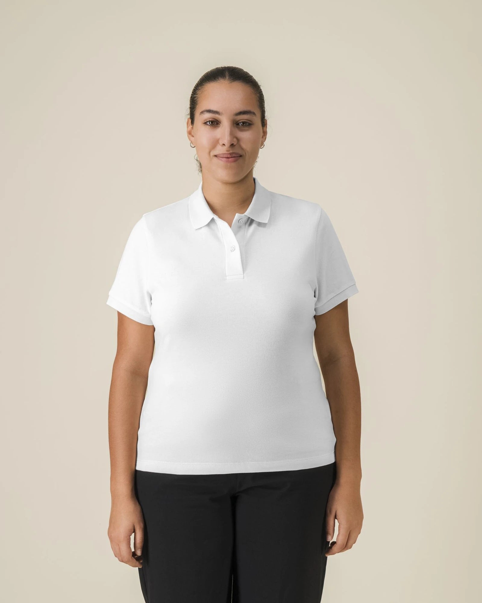 Custom organic cotton polo Stanley/Stella Stella Coaster - White