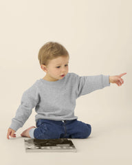 Custom organic cotton baby sweatshirt Stanley/Stella - Heather Grey