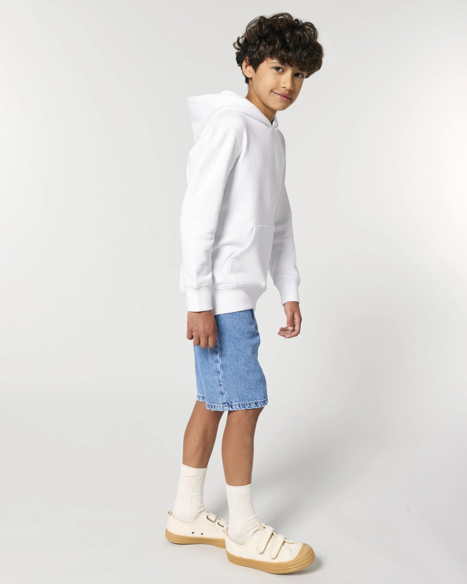 Custom organic cotton hoodie sweatshirt Mini Cruiser 2.0 - White