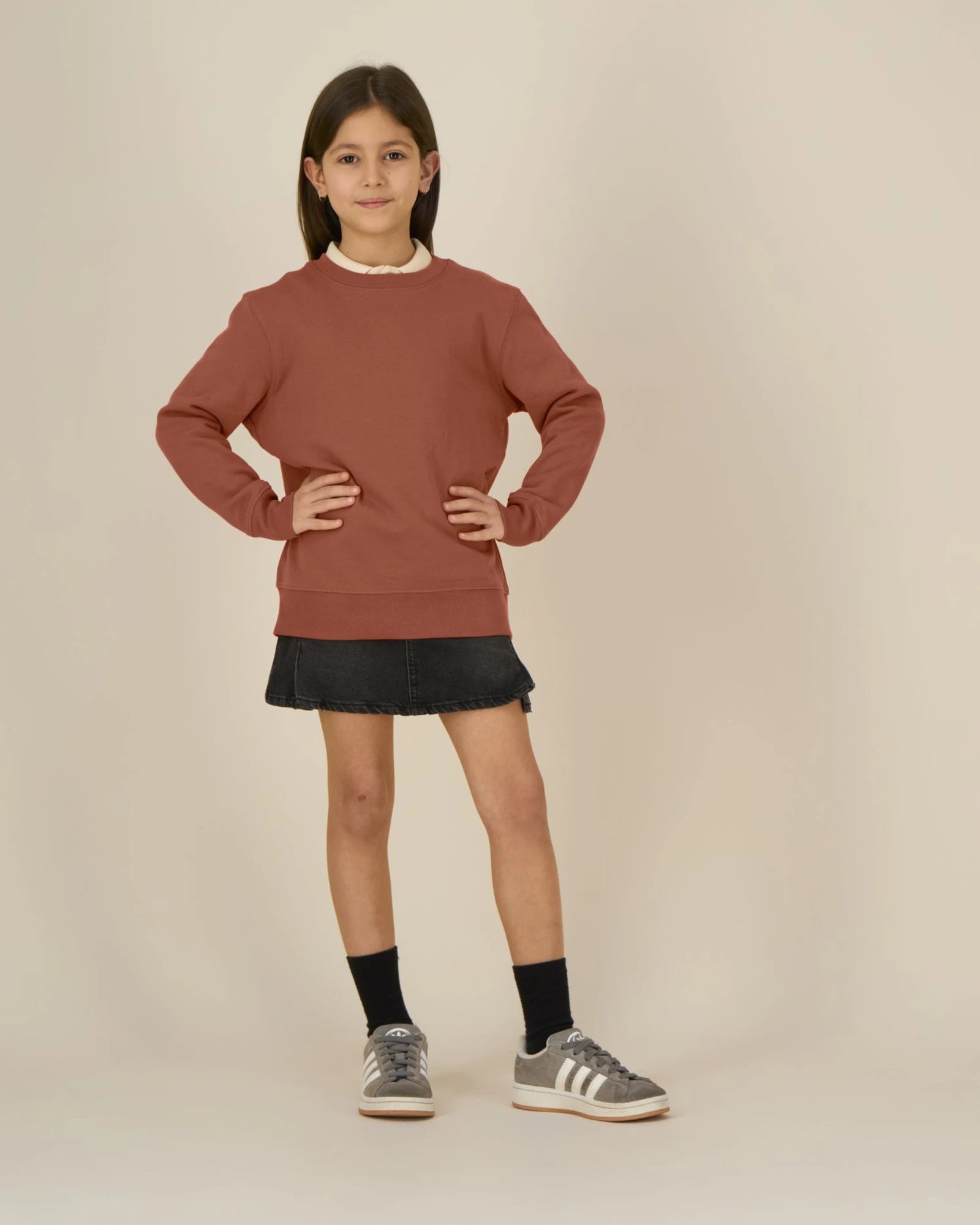 Custom organic cotton sweatshirt Stanley/Stella Mini Changer - Heritage Brown