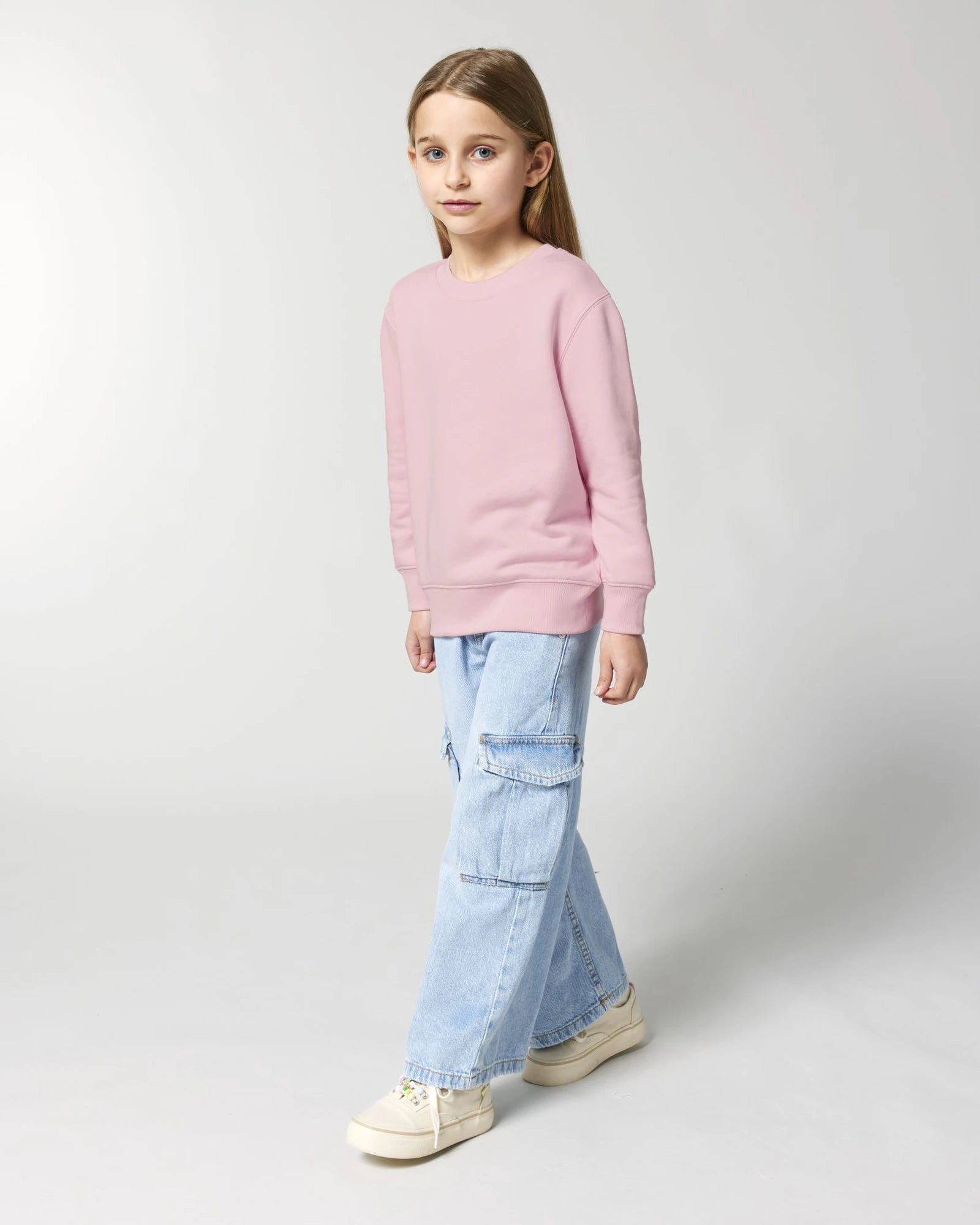 Custom organic cotton sweatshirt Stanley/Stella Mini Changer - Cotton Pink