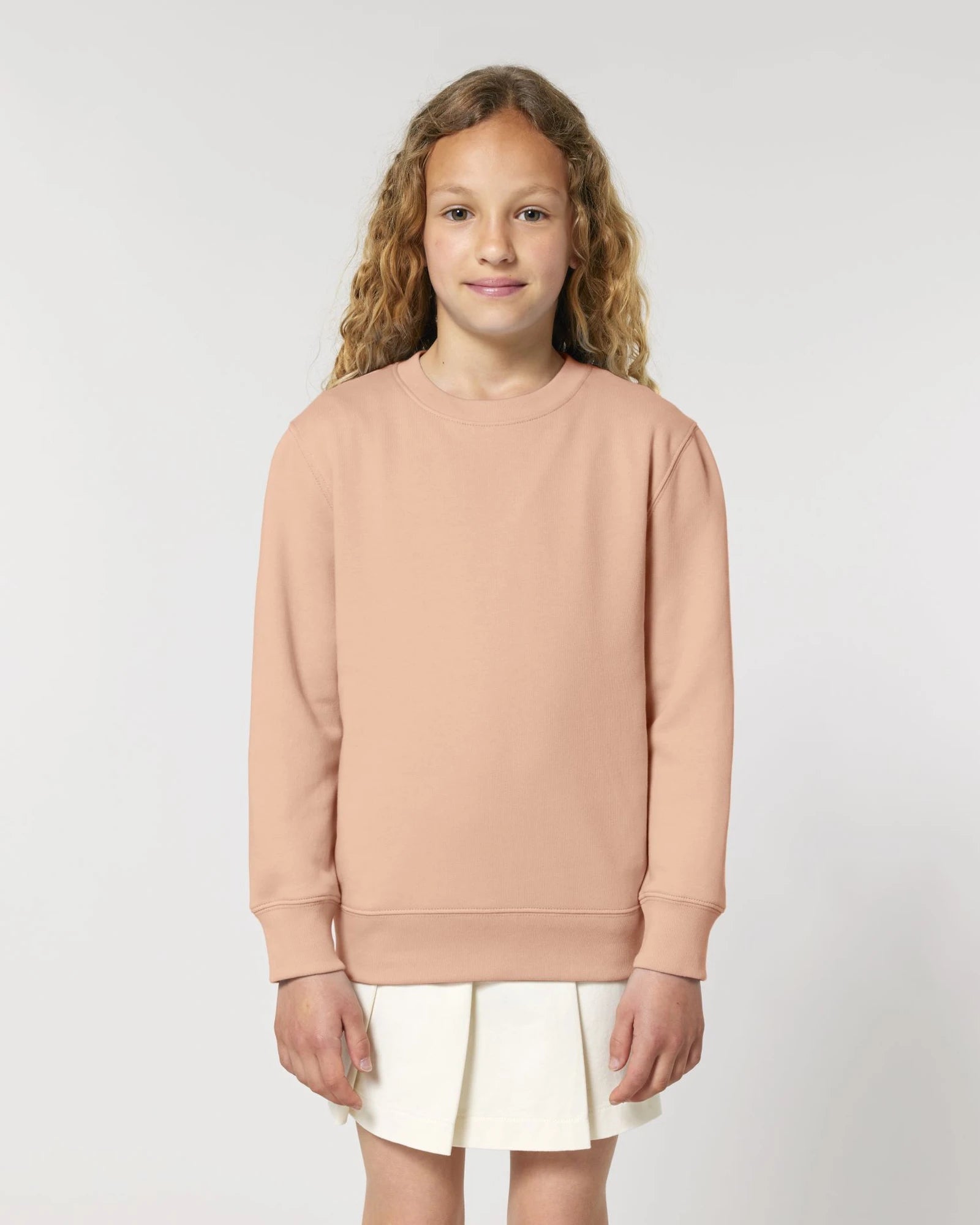 Custom organic cotton sweatshirt Stanley/Stella Mini Changer - Fresh Peach