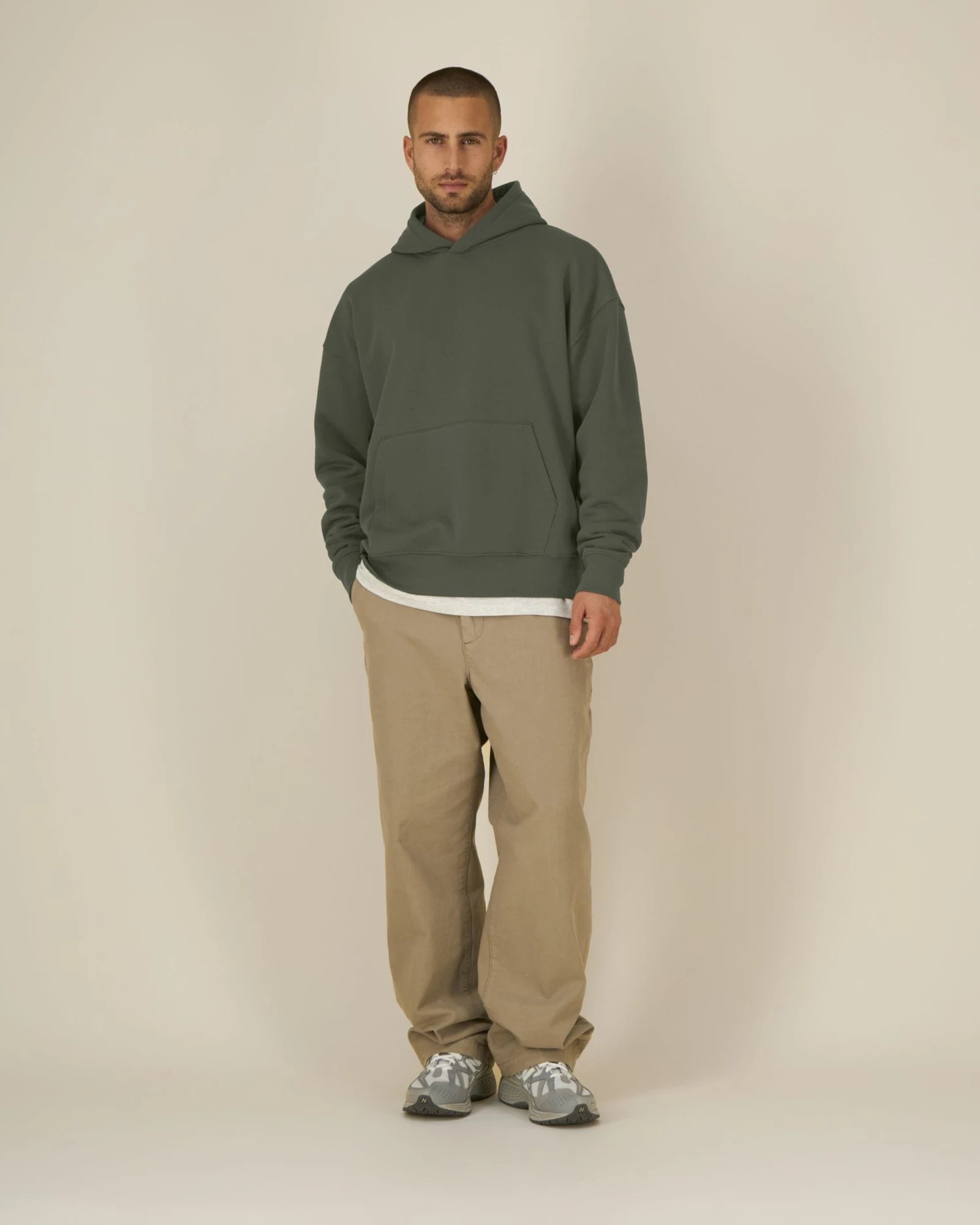 Custom organic cotton hoodie sweatshirt Stanley/Stella Archer - Khaki