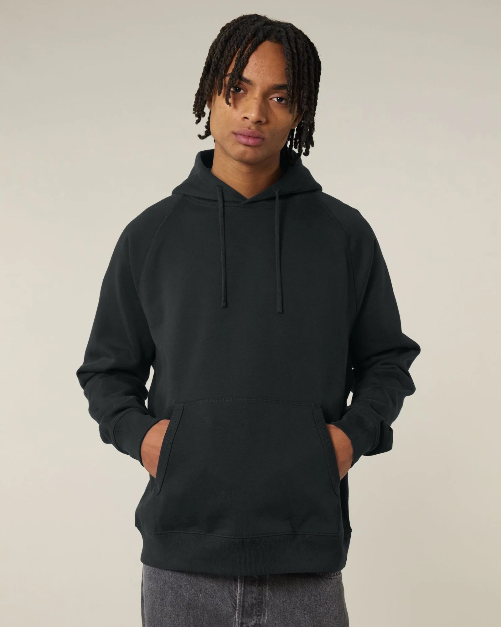 Custom organic cotton hoodie sweatshirt Stanley/Stella - Black