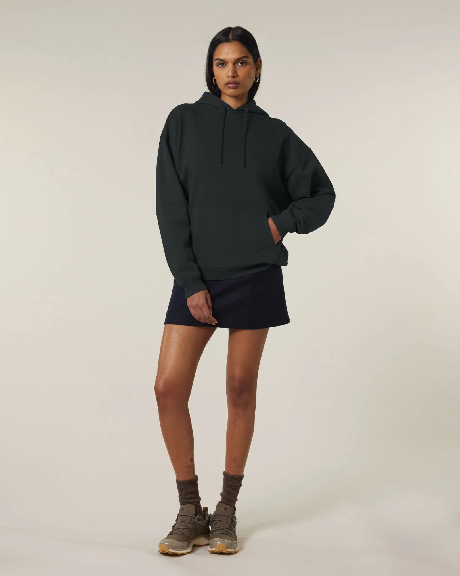 Custom organic cotton oversized hoodie Stanley/Stella - Black