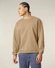 Custom organic cotton crew neck sweatshirt Stanley/Stella Radder 2.0 - G. Dyed Latte